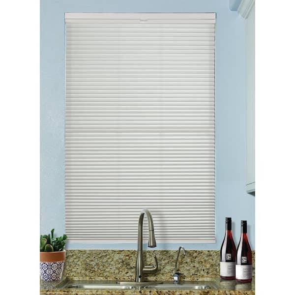 BlindsAvenue White Dove Cordless Top Down/Bottom Up Light Filtering 9/16 in. Single Cell Cellular Fabric Shade, 67.5 in. W x 72 in. L
