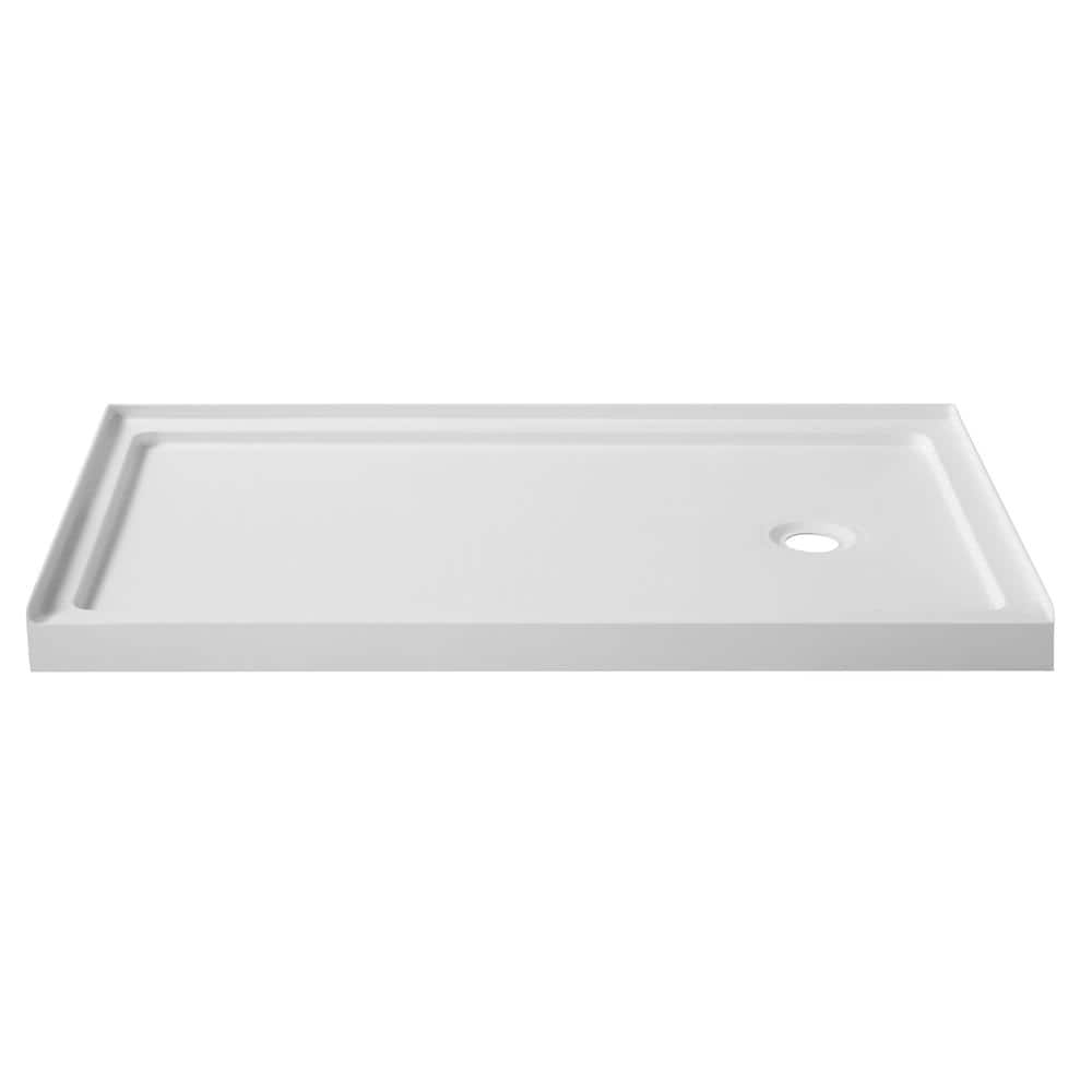 Colossi Base Series 36 in. L x 60 in. W Alcove Shower Shower Pan Base with 