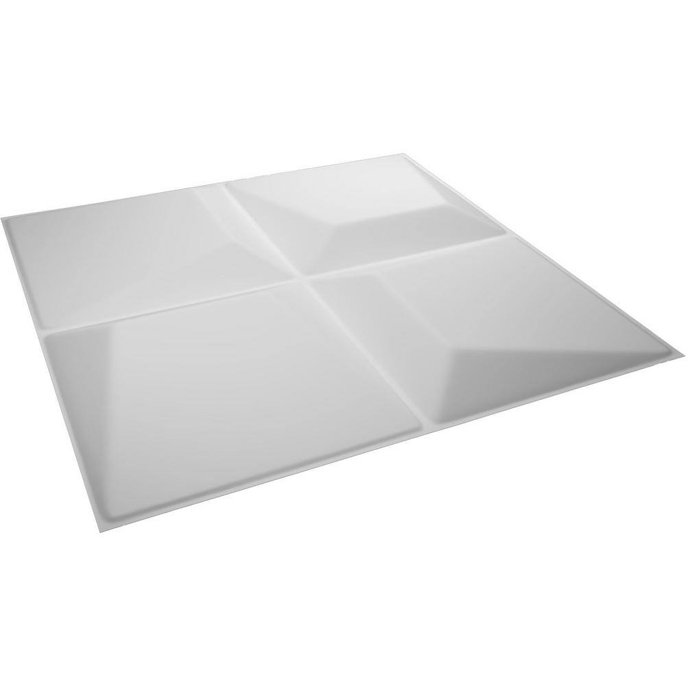 White Textured PVC 3D Decorative Wall Panel