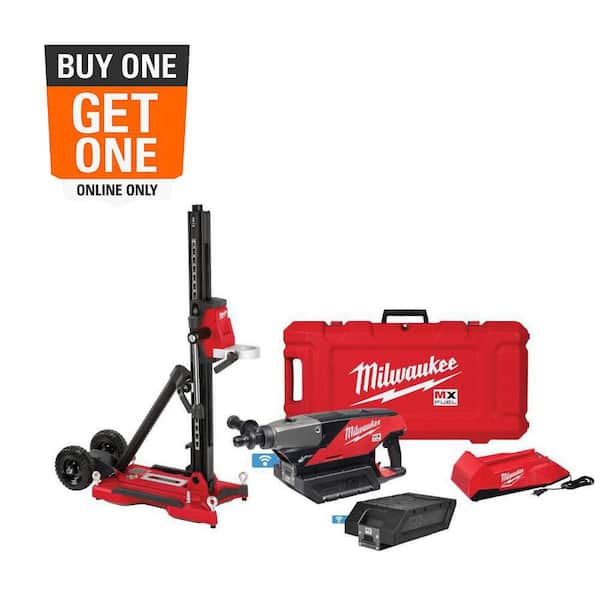 MX FUEL Lithium-Ion Cordless Handheld Core Drill Kit with Stand, 2 Batteries and Charger