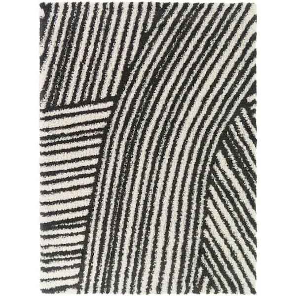 Avraham 5 ft. x 7 ft. Black Area Rug