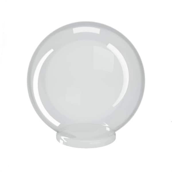 SOLUS 12 in. Smooth Acrylic Clear Globe with 3.91 in. Fitter Neck - Fixture Not Included