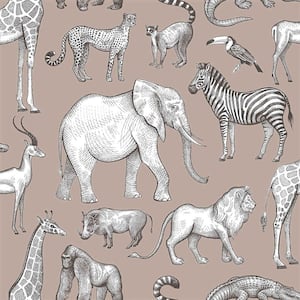 Blue Kenji Safari Matte Paper Non-Pasted Wallpaper Roll