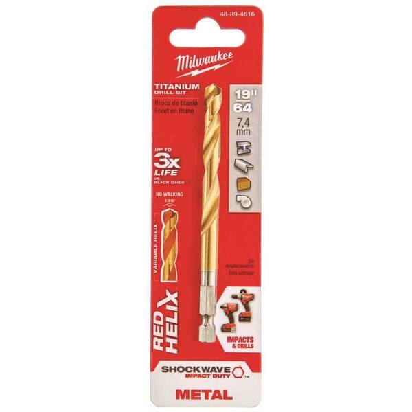 Unbranded 19/64 in. Shockwave Titanium Drill Bit