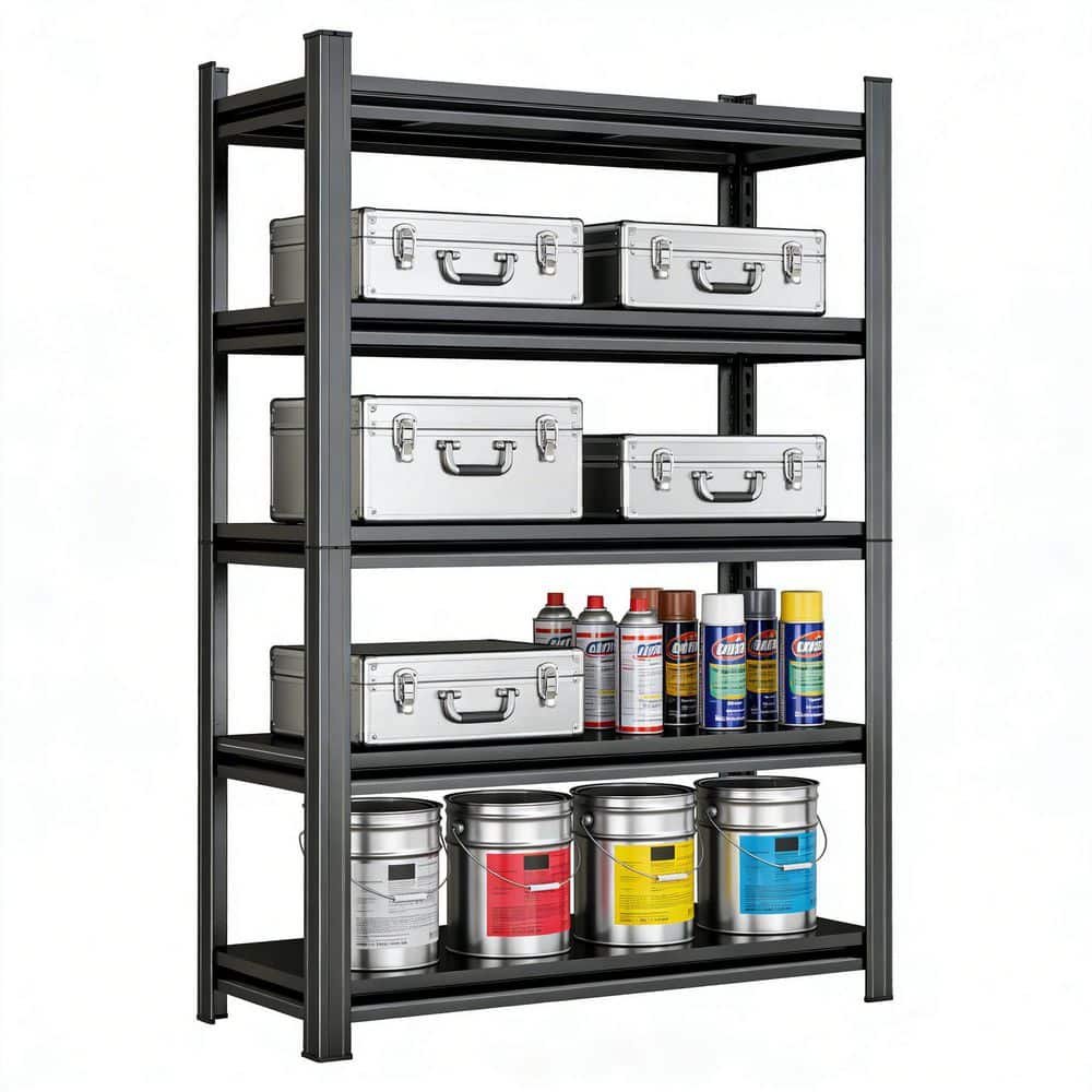 39.37 in.W x 63 in.H Shed Shelving 5 Tier Storage Shelve,2200LBS