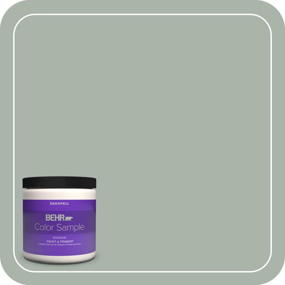 BEHR PREMIUM PLUS 8 oz. #BXC-38 Alpine Air Eggshell Enamel Interior ...