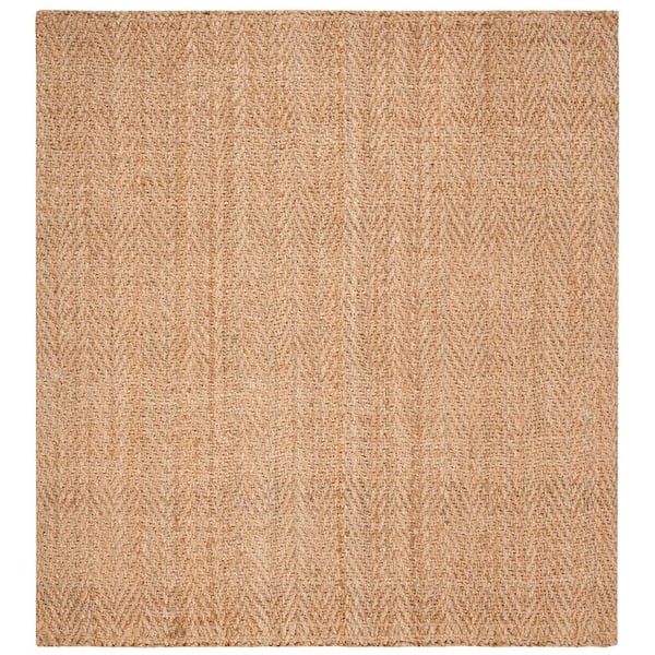 SAFAVIEH Natural Fiber Beige 6 ft. x 6 ft. Square Solid Area Rug