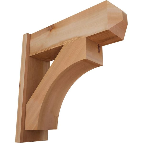 Ekena Millwork 8 in. x 24 in. x 24 in. Westlake Craftsman Smooth Western Red Cedar Outlooker