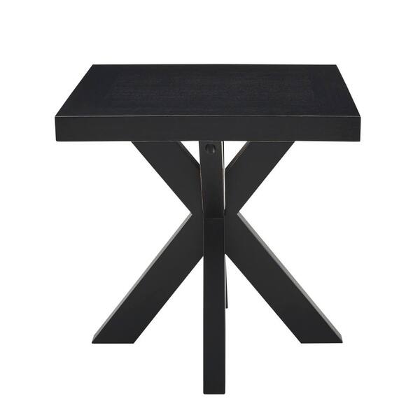 Steve Silver Harris Ebony Square Pedestal Base End Table