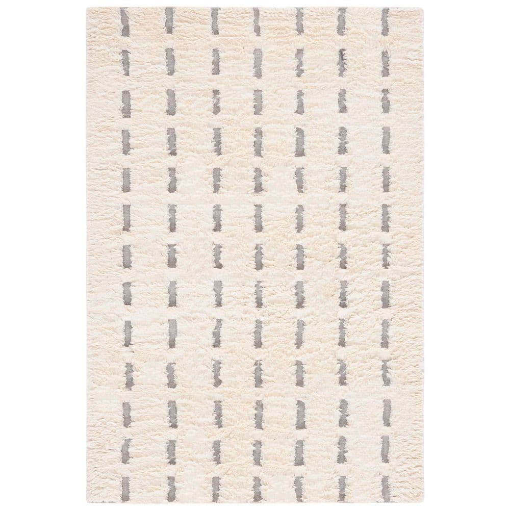 Casablanca 4 ft. x 6 ft. Gray/Ivory Dash Flokati Area Rug price history on PriceWatchPro