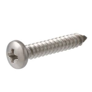 15-Pack The Hillman Group 44445 8 x 2-Inch White Pan Head Phillips Sheet Metal Screw Stainless Steel 