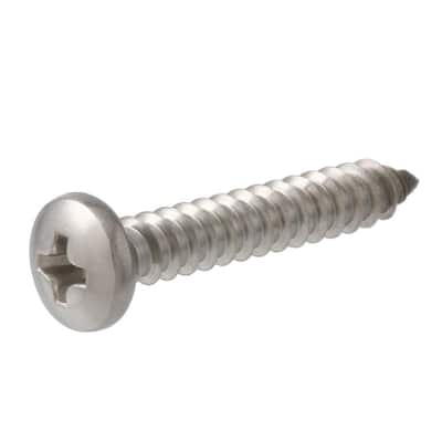 #6-20 Thread Size Round Head 3/8 Length Pack of 100 Type B Phillips Drive Steel Sheet Metal Screw Zinc Plated 