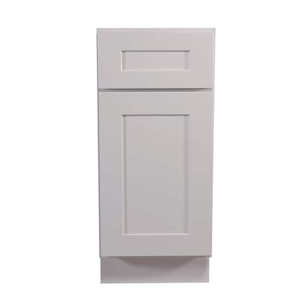 Design House Brookings Solid Wood Assembled Shaker 9 in. x 34.5 in. x 24 in. 1 Door 1 Drawer Base Kitchen Cabinet B9 in White