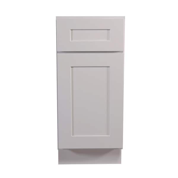 Design House Brookings Plywood Ready to Assemble Shaker 12x34.5x24 in. 1-Door 1-Drawer Base Kitchen Cabinet in White