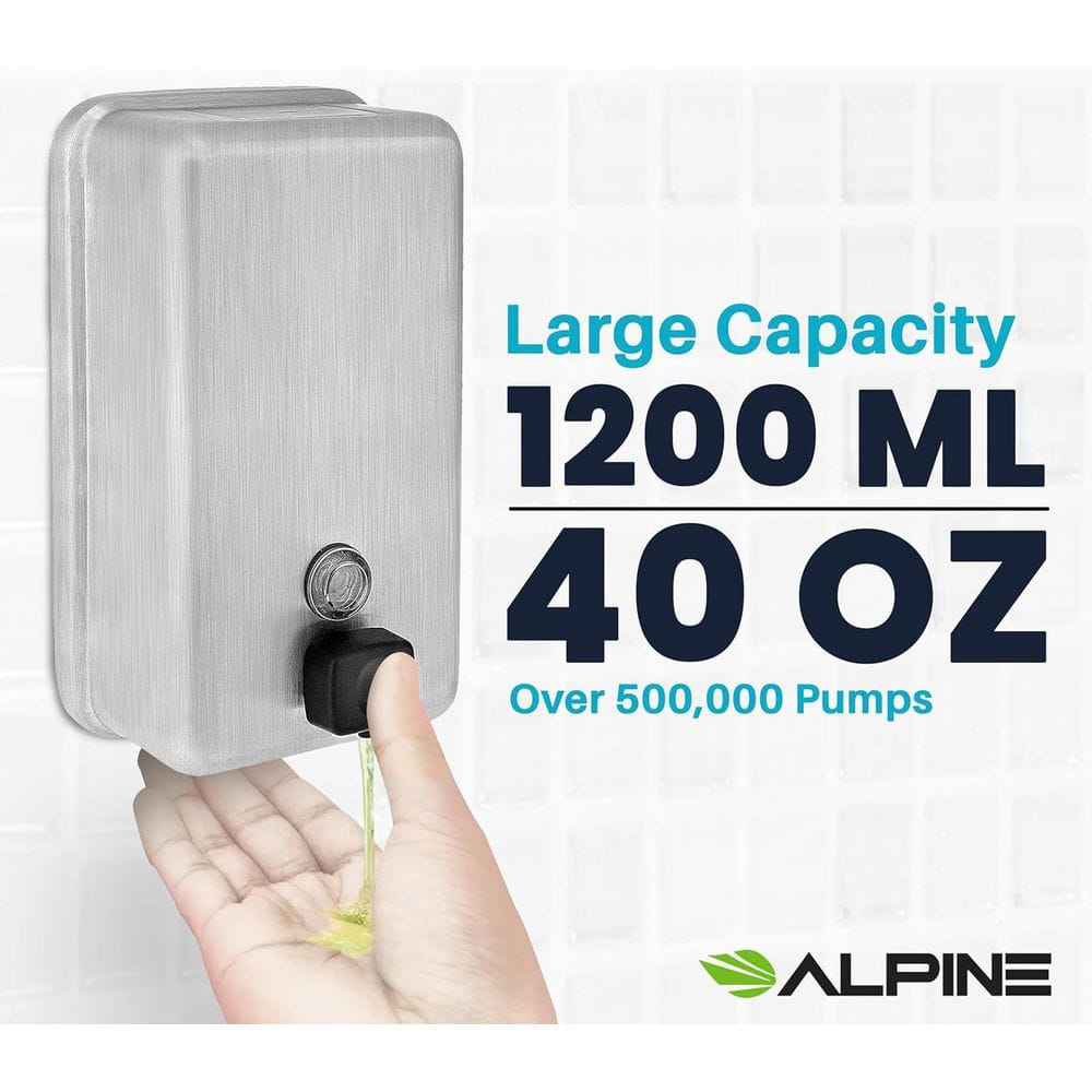Universal Stainless Steel Wall Mounted Soap Dispenser 1200 mL