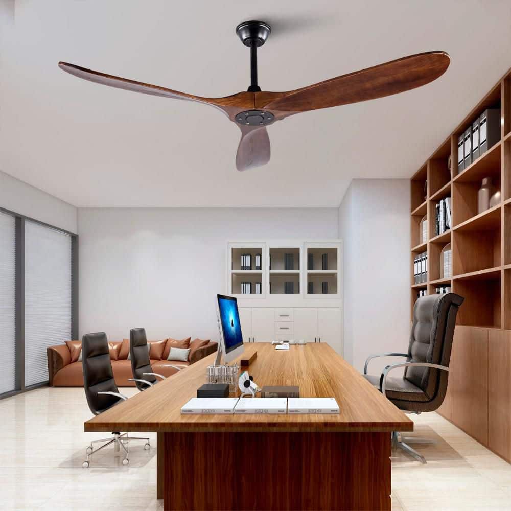 60 in. Brown Downrod Mount Outdoor Ceiling Fan without Light, 3 Blades, DC Motor and Remote for Patio, Living Room price history on PriceWatchPro
