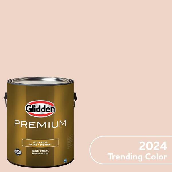 Glidden Premium 1 Gal. PPG10702 Blush Beige Satin Exterior Latex Paint