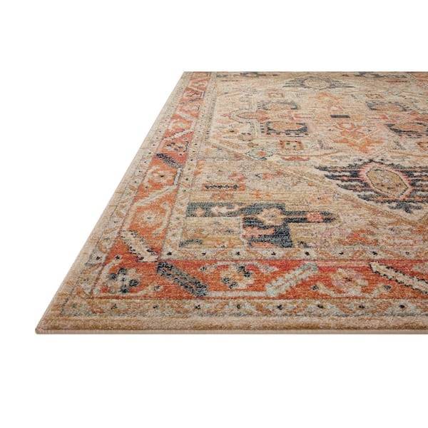 Jocelyn Sand/Multi 5 ft. 5 in. x 7 ft. 6 in. Transitional 100% Polypropylene Pile Area Rug