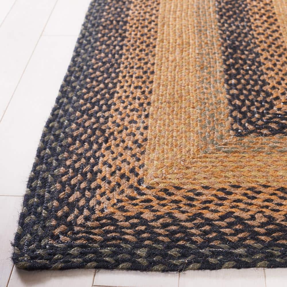 Natural Sage Beige Braided Reversible Handmade Area Rug 6' x 9'