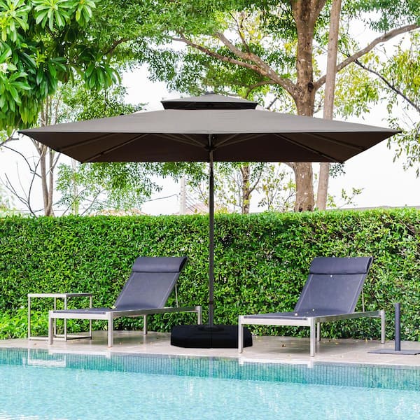 green 11 rectangular patio table umbrella AreShark 8'x10' 2 Tiers The growing popularity of cantilever umbrellas due to their adaptability and distinctive looks make them a perfect choice for anyone who wants a premium shade product with maximum usefulness JEAREY 8 ft. x 10
