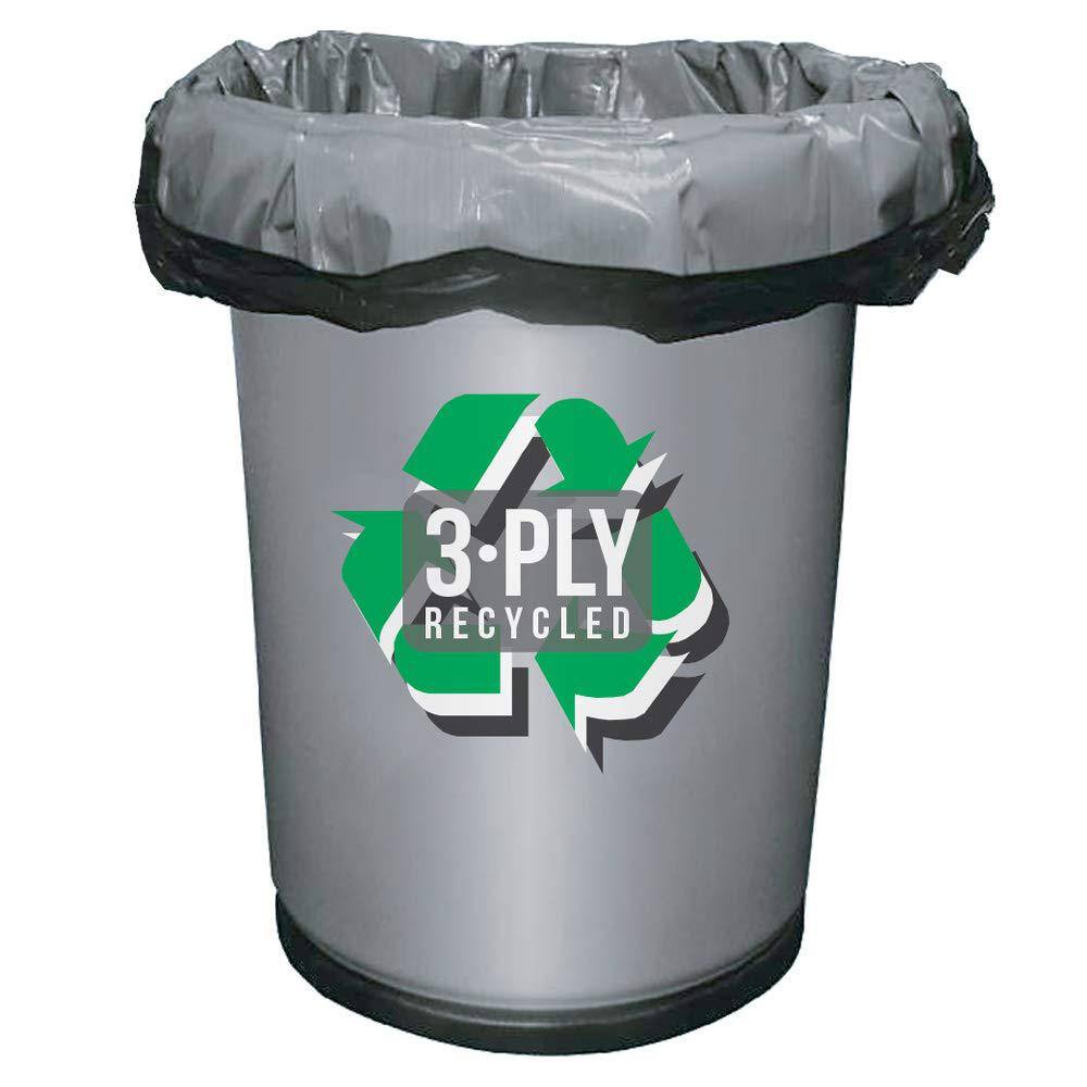 Black Heavy Duty 50 Gallon Trash Bags, 1.5 MIL, Pack of 100