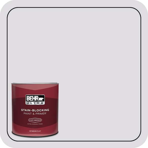 BEHR ULTRA 1 qt. #N100-1 Enigma Extra Durable Flat Interior Paint & Primer
