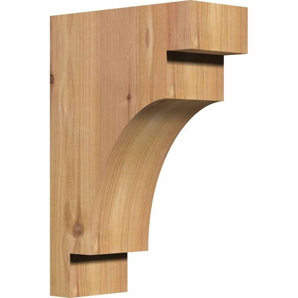 Ekena Millwork 3-1/2 in. x 8 in. x 12 in. Western Red Cedar Mediterranean Smooth Corbel