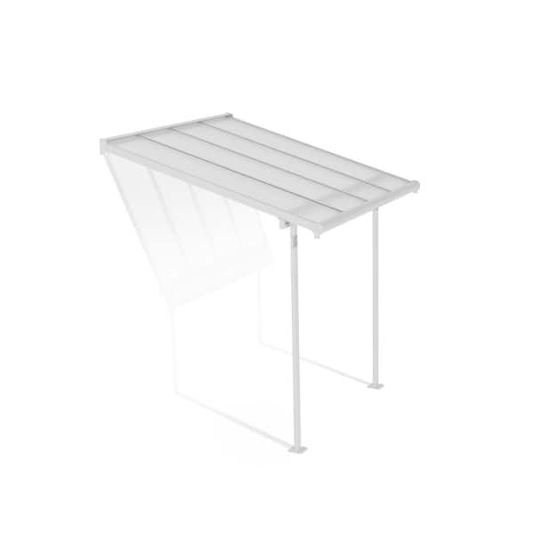 Sierra 7.5 ft. x 7.5 ft. White/Clear Aluminum Patio Cover