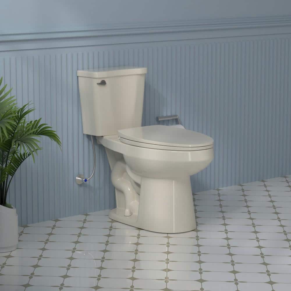 17 in. Toilet ADA Chair Height Two-Piece Toilet 1.28 GPF Single Flush Elong