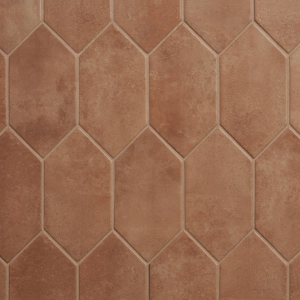 Casablanca Terracotta 3.93 in. x 7.87 in. Picket Matte Porcelain Floor and Wall Tile (3.53 sq. ft./ Case)