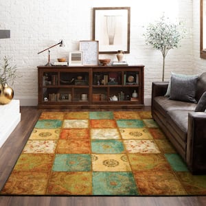 Artifact Panel Multi 7 ft. 6 in. x 10 ft. Patchwork Area Rug