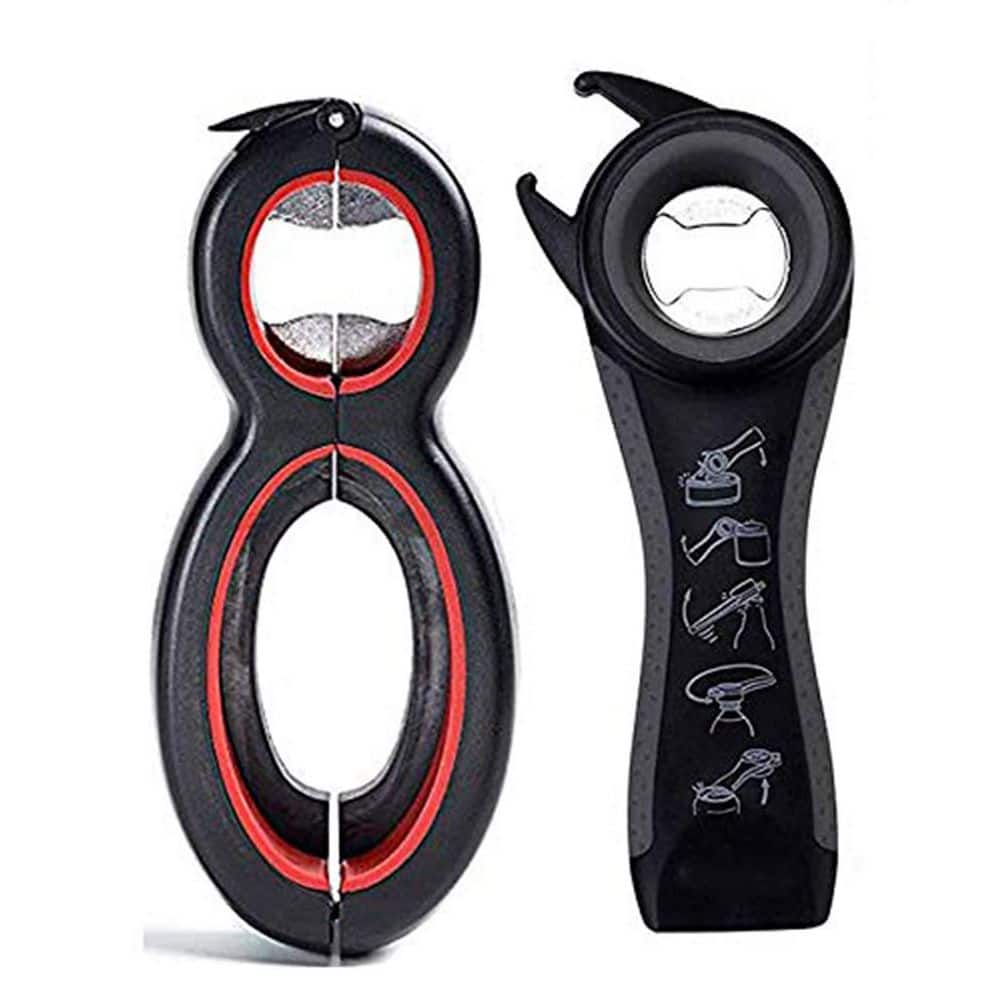 Ergonomic 6-in-1 and 5-in-1 Jar and Bottle Opener Set, 2 Piece, Non-Slip Design for Seniors and Arthritic Hands price history on PriceWatchPro