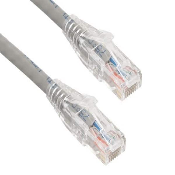 SANOXY 10 ft. Cat6 550 MHz UTP Ethernet Network Patch Cable with Clear Snagless Boot, Gray
