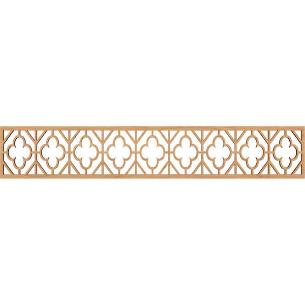 Ekena Millwork Hazelton Fretwork 0.375 in. D x 46.625 in. W x 8 in. L Maple Wood Panel Moulding