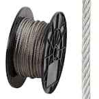 3/16 in. x 125 ft. Stainless Steel Uncoated Wire Rope
