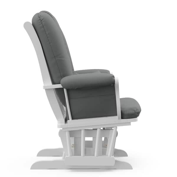 white glider with ottoman