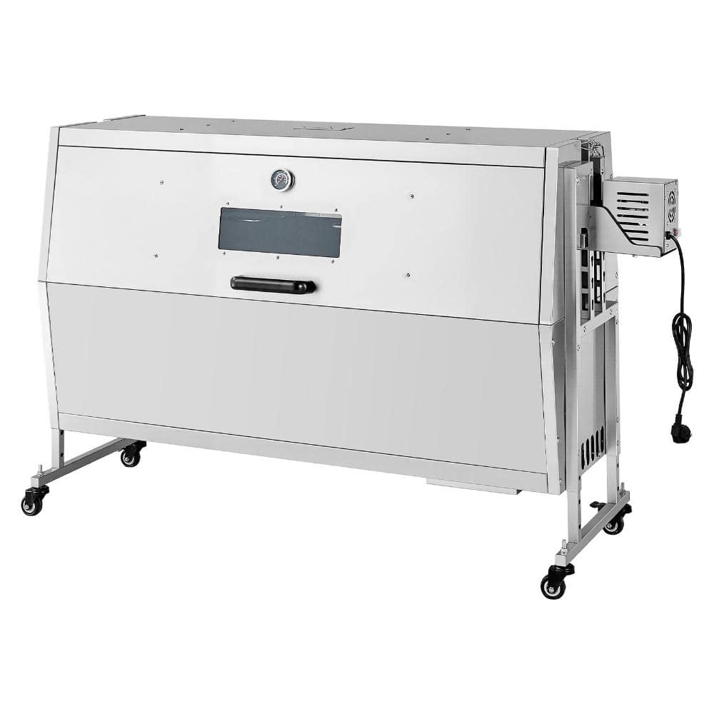 Heavy-Duty Rotisserie Grill 46 in., 38W Pig Lamb Spit Roaster, 132 lb. Stainless BBQ on Rolling Cart price history on PriceWatchPro
