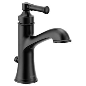 Dartmoor 1-Handle 1-Hole Bathroom Faucet with Drain Kit Included in Matte Black