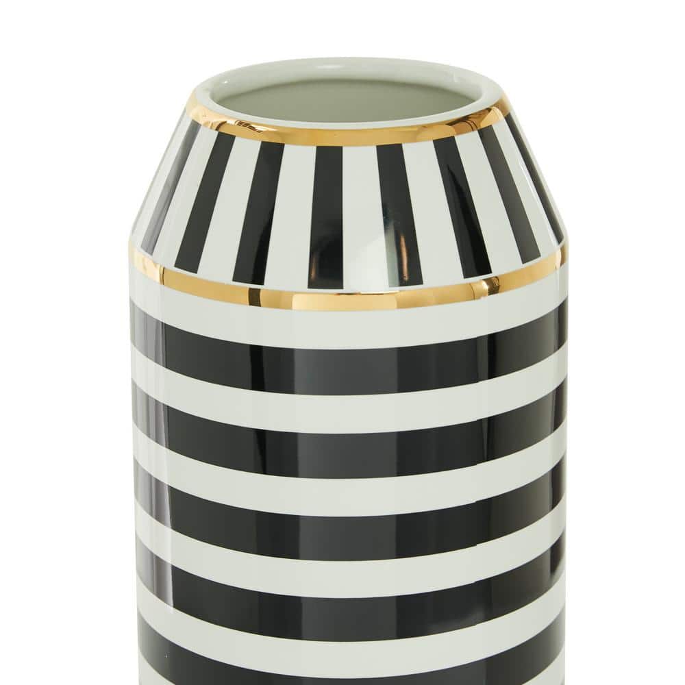 Black and White Ceramic Bouquet Table Vase