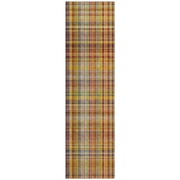 Addison Rugs Chantille ACN541 Paprika 2 ft. 3 in. x 7 ft. 6 in. Machine Washable Indoor/Outdoor Geometric Runner Rug