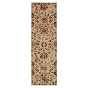 Holbrook Vanilla 2 ft. 2 in. x 7 ft. Traditional Washable Indoor Runner Rug