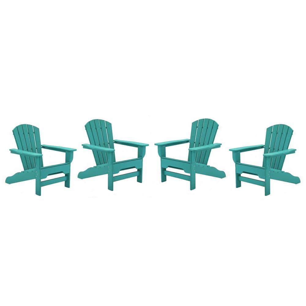 Lemon Yellow Foldable Adirondack Chair with Ottoman
