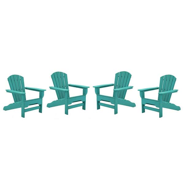 Boca Raton Aruba Recycled Plastic Curveback Adirondack Chair (4-Pack)