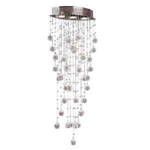 Icicle 3-Light Chrome Flush Mount with Clear Crystal