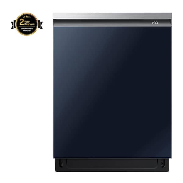 Samsung Bespoke 24 in. White Glass Top Control Smart Built-in Tall Tub Dishwasher with Stainless Steel Tub and Smart Dry, 42 dBA