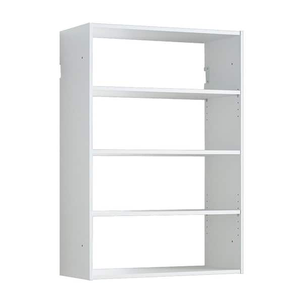 Vedz 31.5 in. W x 13.78 in. D White Melamine Wall Mount Decorative Wall Shelf with 4 Open Shelves