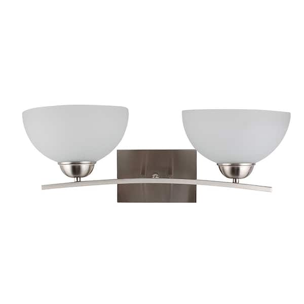 Filament Design 2-Light Satin Steel Bath Light