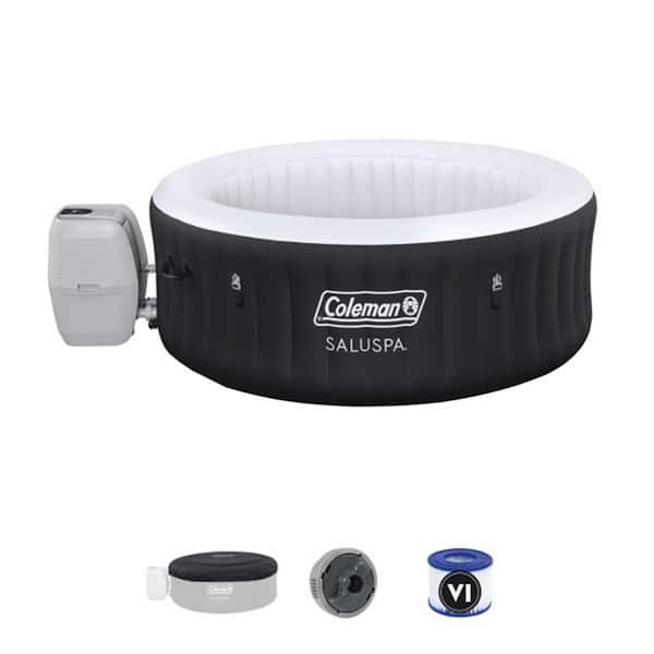 Coleman Miami Spa 4-Person Portable Inflatable Outdoor Air Jet Hot Tub, Black
