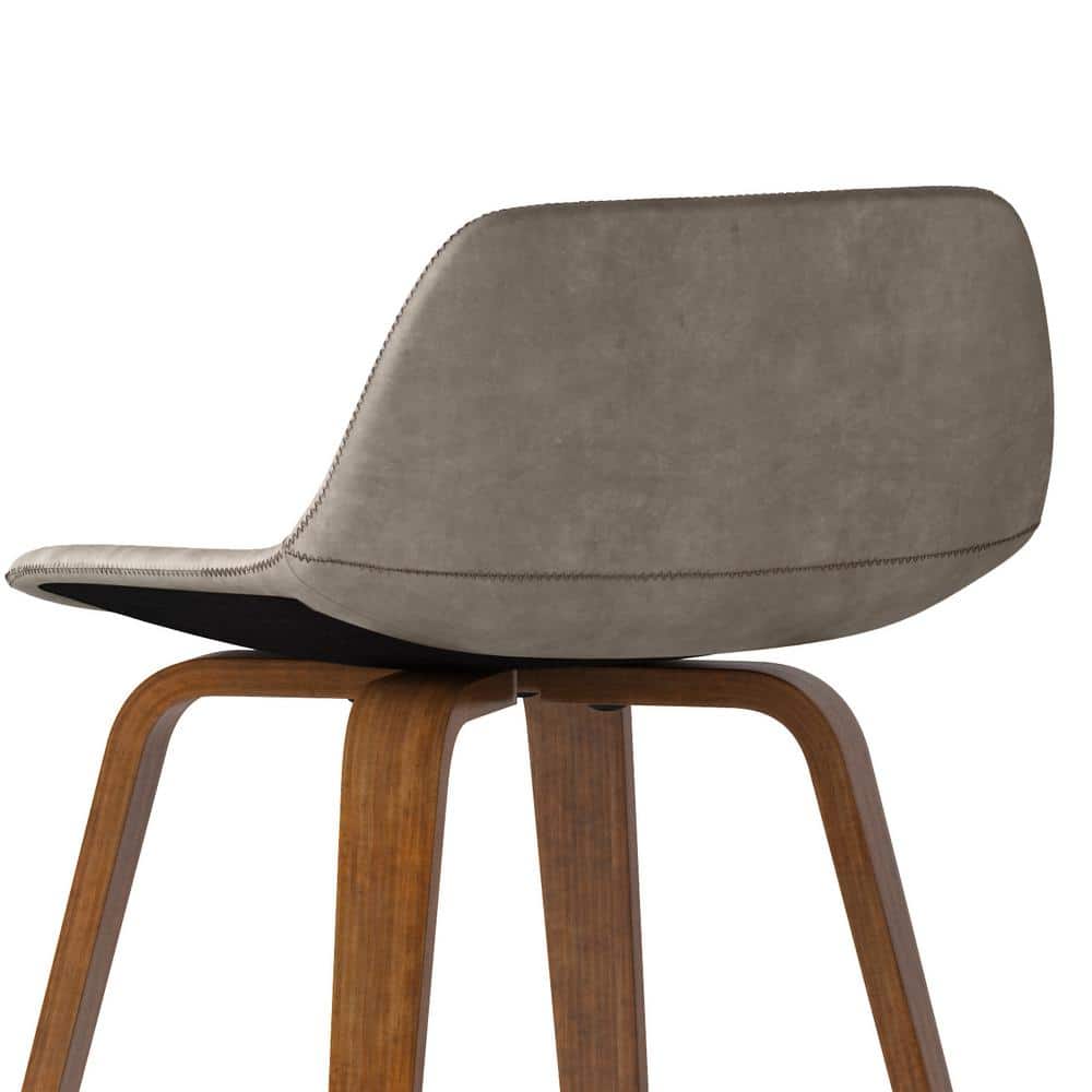 Randolph Distressed Grey Faux Leather Counter Height Stools, Set of 2