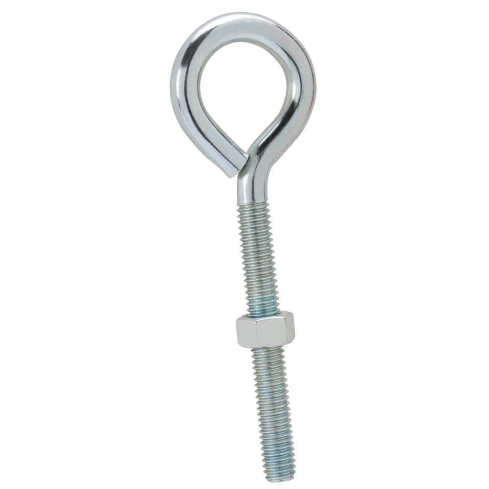 Everbilt 3/8 in. x in. Zinc-Plated Eye Bolt with Nut 807206 The Home  Depot